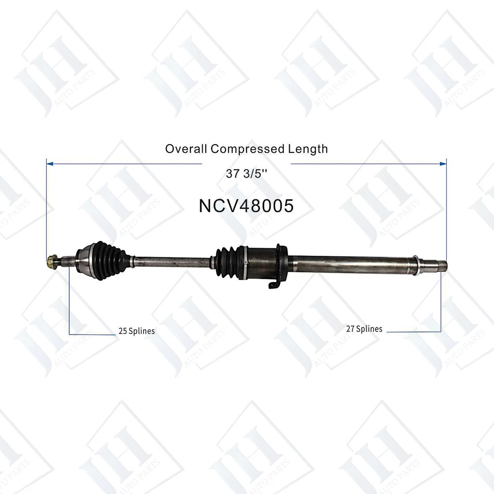 Eje delantero derecho OE para Mercedes-Benz B200 2006-2011 tracción delantera transmisión CVT automática Foto 2 de 4
