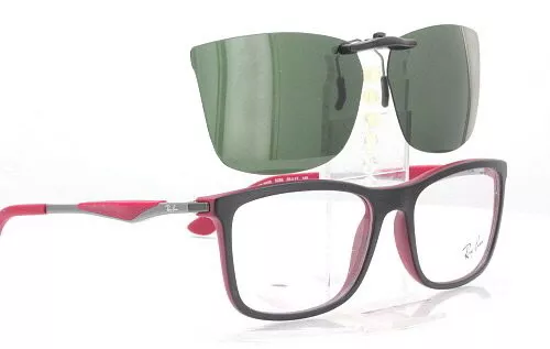 Custom Fit Polarized CLIP ON Sunglasses For Ray Ban RB7029 55x17