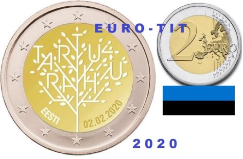 2 €  ESTONIE  1  X  PIECE COMMEMORATIVE   TRAITE DE TARTU   2020      disponible - Photo 1/1