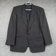 Yves Saint Laurent Suit Jacket Mens 46 Gray Wool Check Two Button Canada