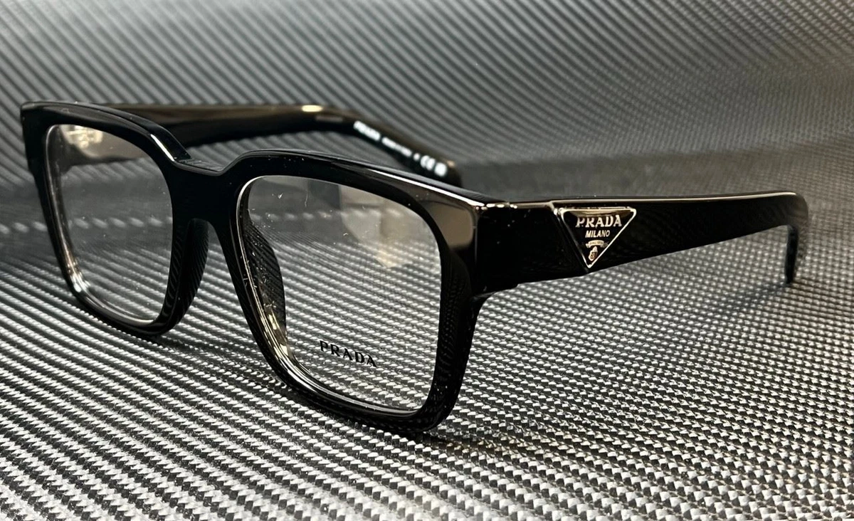 PRADA SPR 04V 1AB-5O0 Black Square Full Rim Eyeglasses FRAMES ONLY 57-17-140 2N PRADA Plastic Frame Square Eyeglass Frames for sale | eBay main image 4