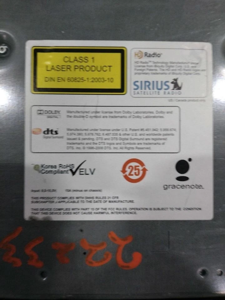 Audio Equipment Radio Am-fm-cd Receiver With Satellite Fits 10-16 BMW Z4 576918 - Imagem 2 de 4