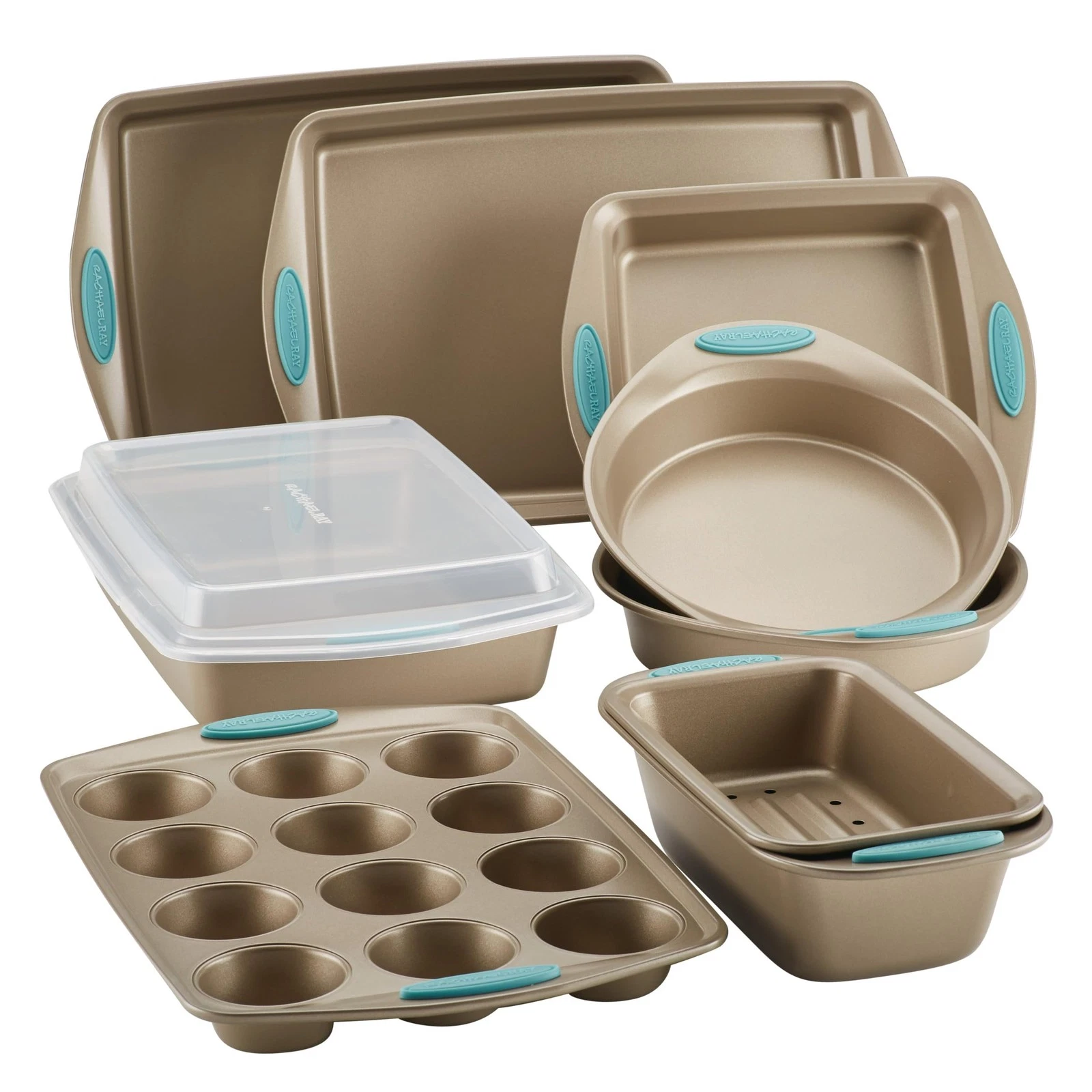 Rachael Ray 47578 Cucina Nonstick Bakeware Set with Grips Includes Nonstick