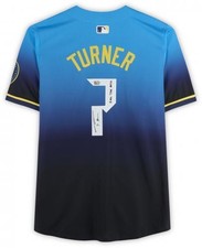 Framed Trea Turner Phillies Signed Blue Nike City Connect Limited Jersey w/Insc