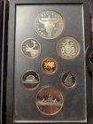 1982 ROYAL CANADIAN MINT  7 COIN PROOF SET DOUBLE DOLLAR SILVER CANADA COA CASE