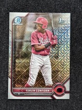 2022 Bowman Chrome #BCP-187 Yerlin Confidan Prospects Mojo Refractor Reds