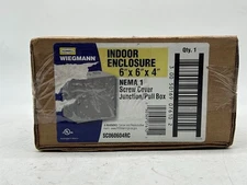 NEW Wiegmann Indoor Enclosure 6x6x4 Screw Cover Junction/ Pull Box, SC060604RC
