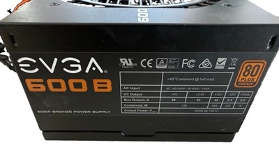 EVGA 600 B 600W ATX Power Supply 80+ Bronze 100-B1-0600