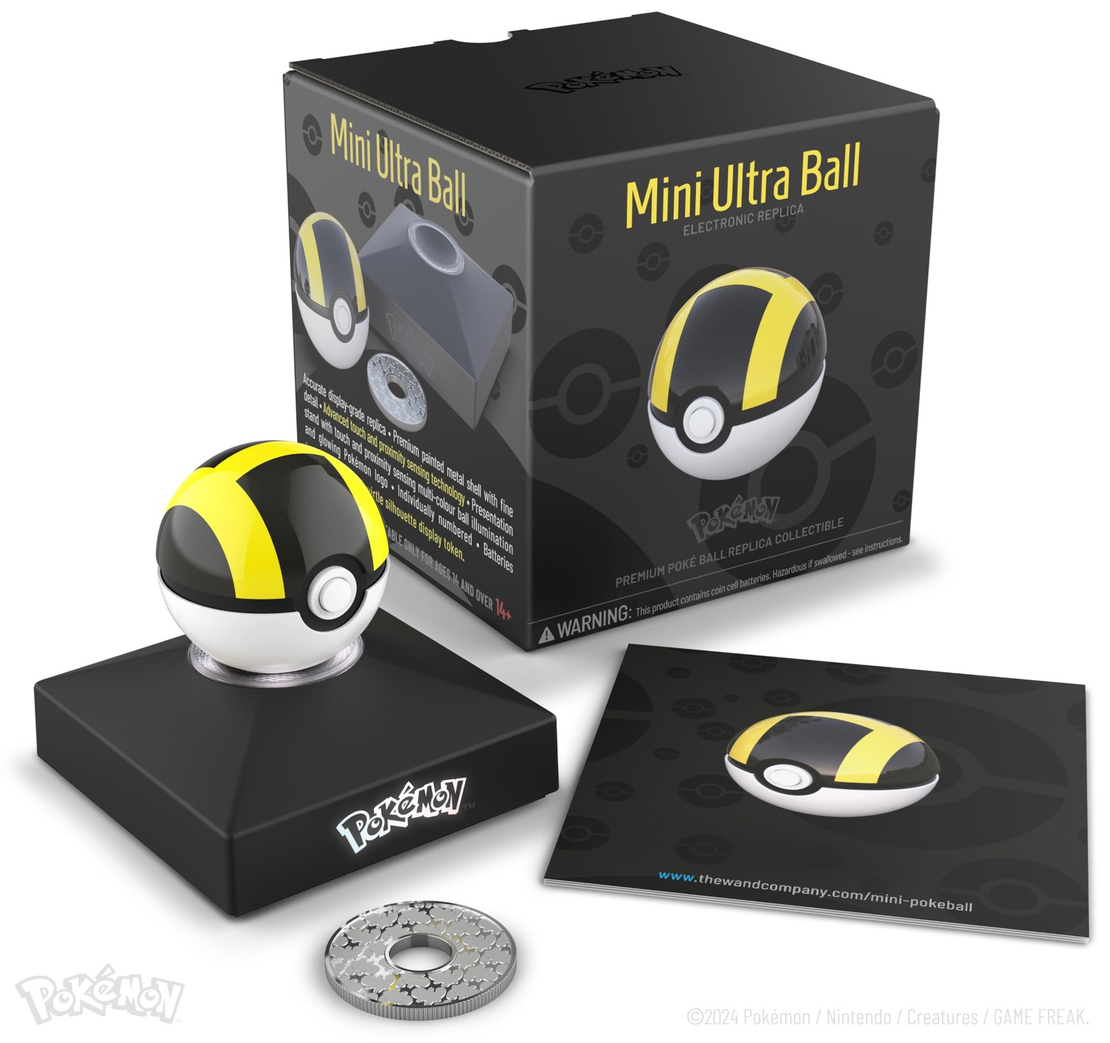 Точная копия мини-шарика Pokémon Mini Poké Ball от компании Wand Company (Mini Ultra Ball)