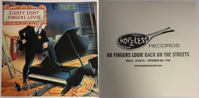 88 FINGERS LOUIE Back on the Streets 12x12 record store promo poster flat 2sided