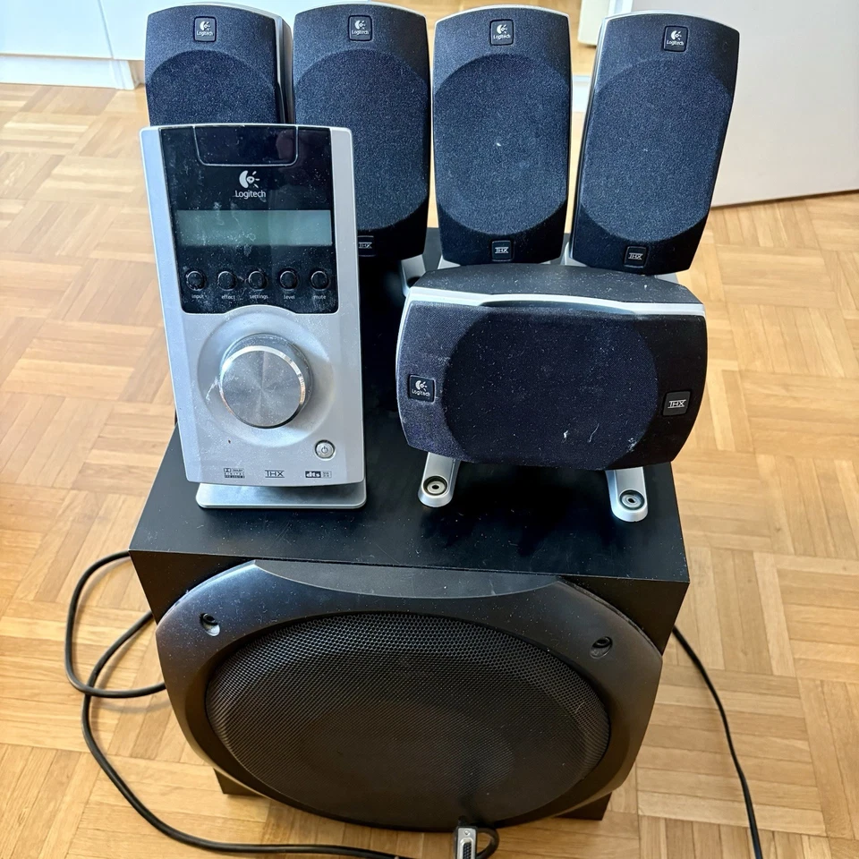 Logitech Z-5500 5.1 Surround Sound Heimkino System für Gaming, Kino, Musik