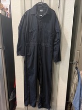 Vintage Key Coveralls Mens 42R Navy Long Sleeve Zip Up Work Utility Jumpsuit USA