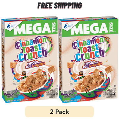 Cinnamon Toast Crunch Cereal - Mega Size 27 oz Boxes - Bulk - (2 pack)