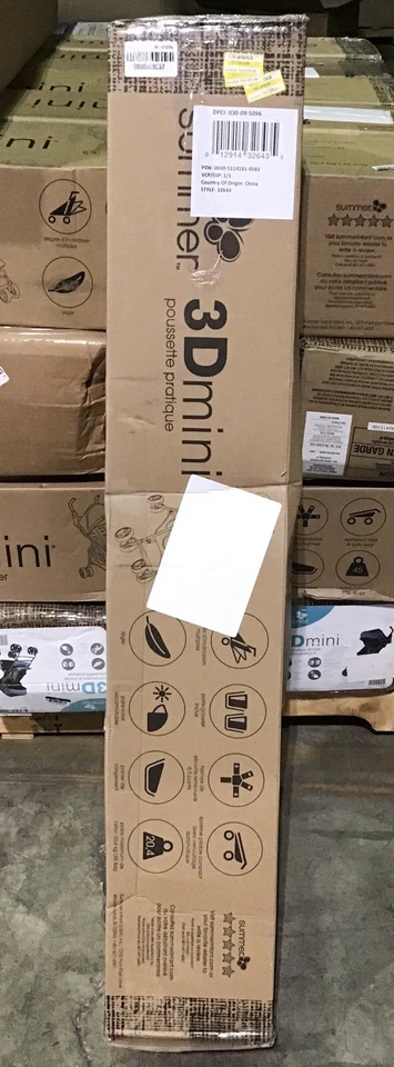 Summer Infant 3D Mini Lightweight Umbrella Stroller - Dusty Blue Open Box - Image 4 of 4