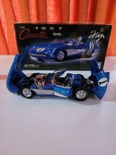 1/18 1957 Chevrolet Corvette SS Concept Blue Race Car Sebring 12  AutoArt 71051