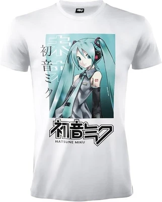 HATSUNE MIKU T-Shirt Blanc Adulte Anime Waifu Coton Imprimé Qualité - Photo 1/4