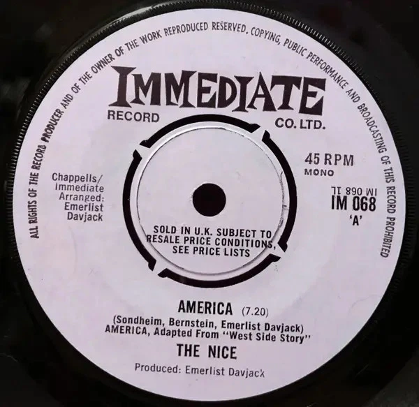 The Nice America MONO Vinyl Single 7inch NEAR MINT Immediate - Bild 1 von 1