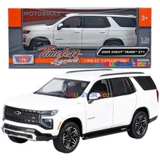 MOTORMAX 2025 Chevrolet Tahoe Z71 1:24 DIECAST MODEL SUV 79392 White