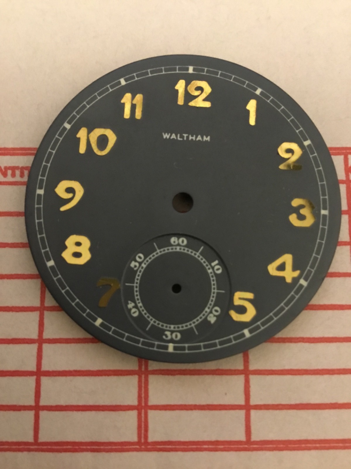 waltham pocket watch dial 42:5