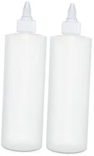  Condiment Squeeze Bottles, 16 OZ Empty Squirt Bottle with Twist Top Cap, Leak 