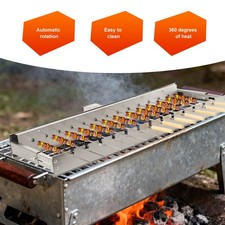 Grill BBQ Mangal Holzkohlegrill Edelstahl Spießdreher Schaschlikspieße 13 Spieße