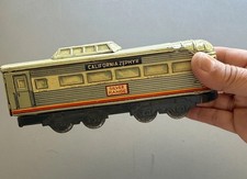 Vintage California Zephyr Tin Train Car   Japan   Santa Fe   Passenger Coach