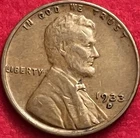 1933-D Lincoln Wheat Cent Semi-Key Low Mintage Denver EF JC1352