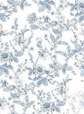 Light Blue Botanical Floral Shelf Liner Contact Paper Peel and Stick Botanical F
