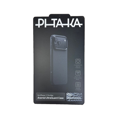 PITAKA Aramid UltraGuard Case for Apple iPhone 17 Pro Max Black/Gray MagSafe New