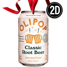 Olipop Root Beer Acrylic Christmas Ornament Prebiotic Soda Can Drink Gift 212