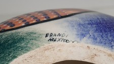 Tonala Pottery Hand-Painted Mexican Folk Art Duck "Flor de Tonalá" Pattern