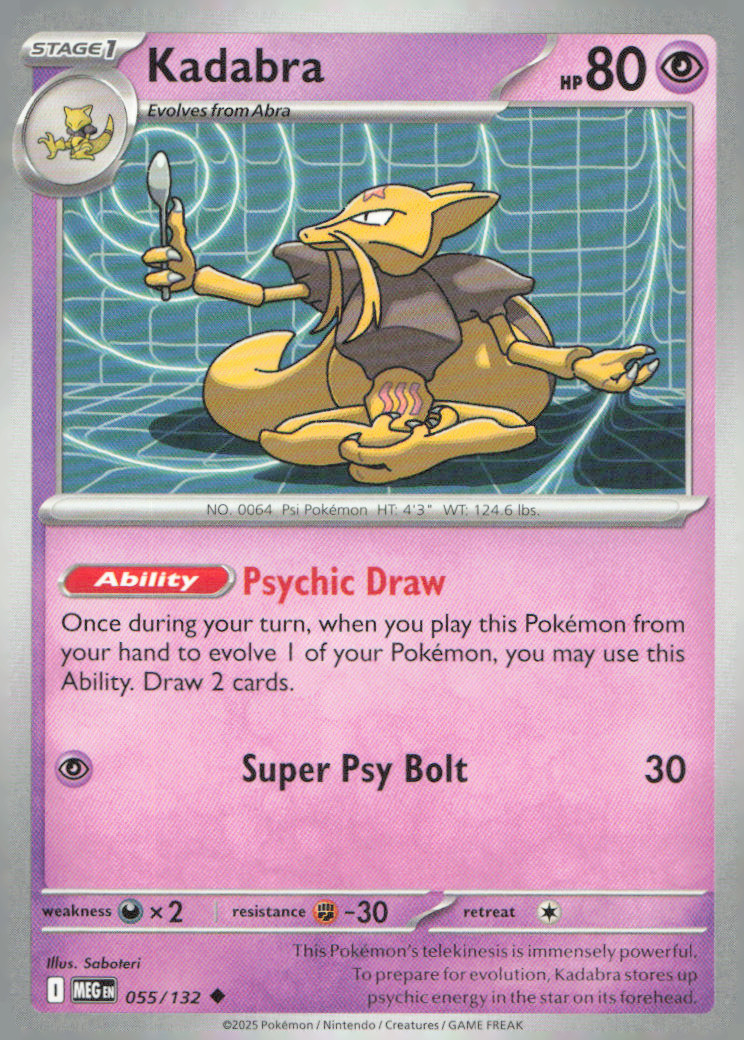 Kadabra Uncommon ME01: Mega Evolution 055/132 NM