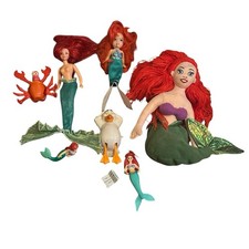 Vtg Mixed Lot Of Ariel Sebastian Disney Little Mermaid Figures Dolls Plush READ