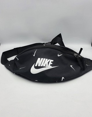 Nike Waist Pack Fanny Pack One Size Black White Hip Bag Adjustable Swoosh