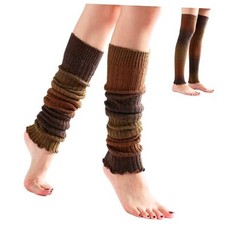 23 Inch Long Leg Warmers for Women Baggy Leg Warmers Space Dye- Olive Green