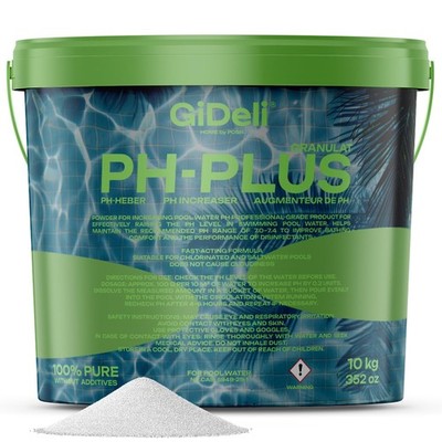 pH Plus Granulat 10kg pH-Heber Pool Whirlpool Wasserpflege Schnelllöslich GiDeli