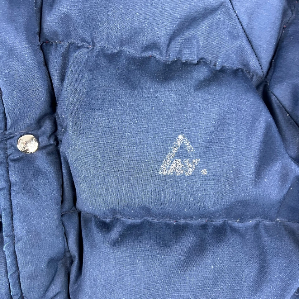 Chaqueta acolchada de plumón Colorado West de colección para hombre pequeña azul años 80 retro hecha en EE. UU. Foto 2 de 4