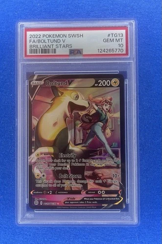 Boltund V TG13/TG30 Pokemon TCG SWSH09: 2022 Brilliant Stars Trainer PSA 10 GEM