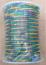 Cordino strass per borse da 4mm bobina da 50mt per uncinetto, o lavori a macramè