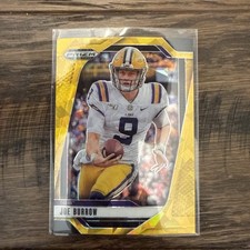 2025 Panini Prizm Draft Picks Gold Cracked Ice Joe Burrow #179 LSU Football Card