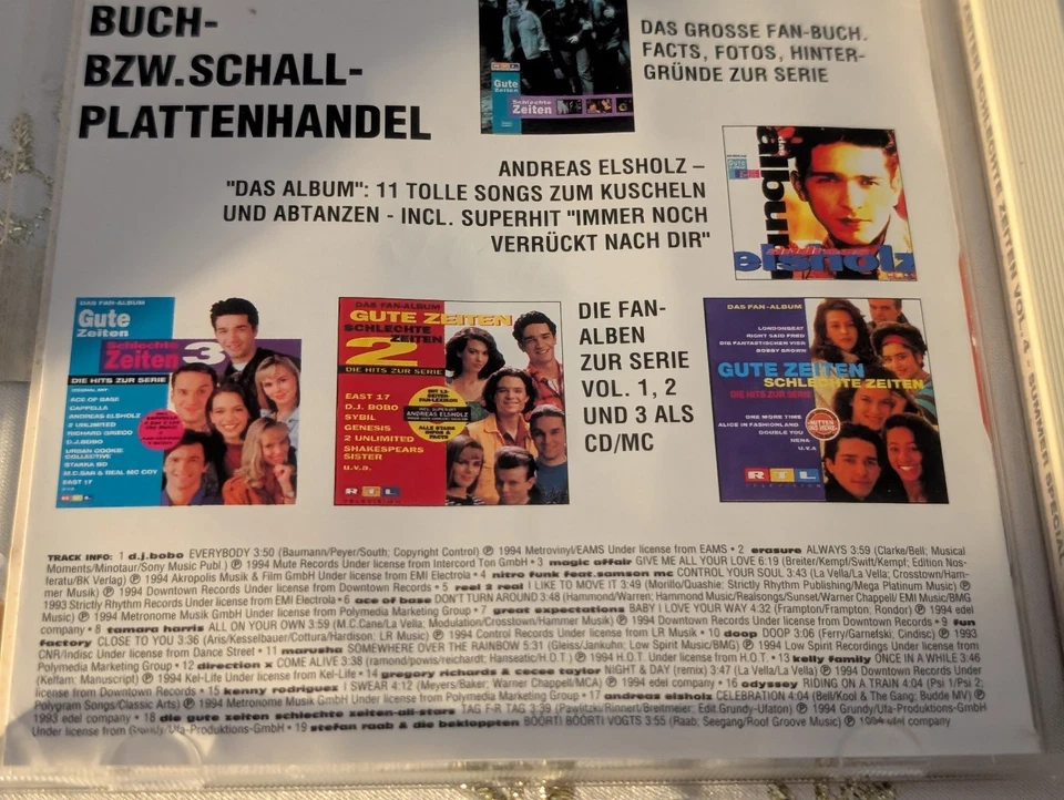 Various - Gute Zeiten Schlechte Zeiten 4 (Summer Special) 1994 Das Fan Album - Bild 2 von 4
