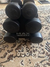 MAX Fitness Dumbbell Set with Rack – Home Gym Weights Set – Multiple Pairs
