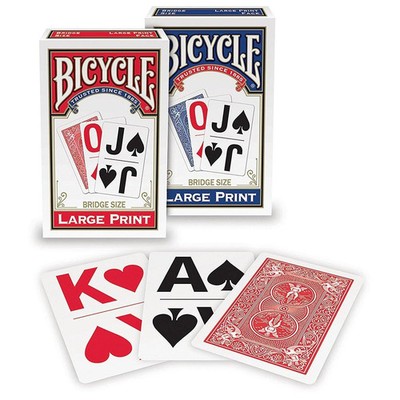 Large Print Bridge Size Playing Cards (Color may vary)