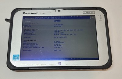 Panasonic　TOUGHPAD　FZ-M1 Panasonic Toughpad FZ-M1 MK1 (i5-4302Y 8GB RAM 128GB SSD Win 8.1
