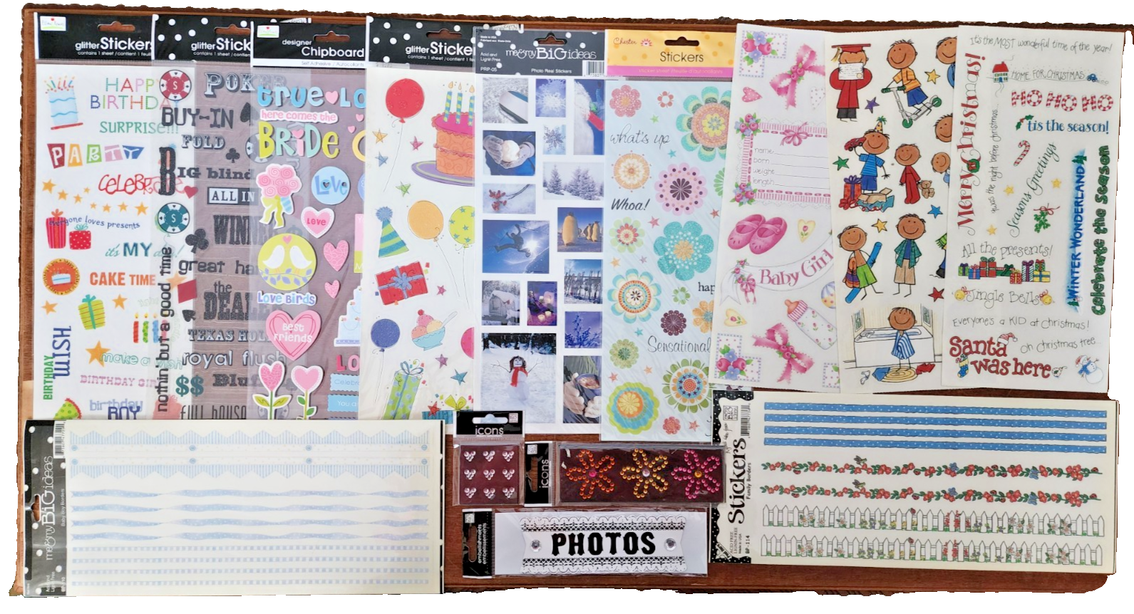 Vintage Me & My Big Ideas Stickers & Embellishments Icons - 14 packs Lot B