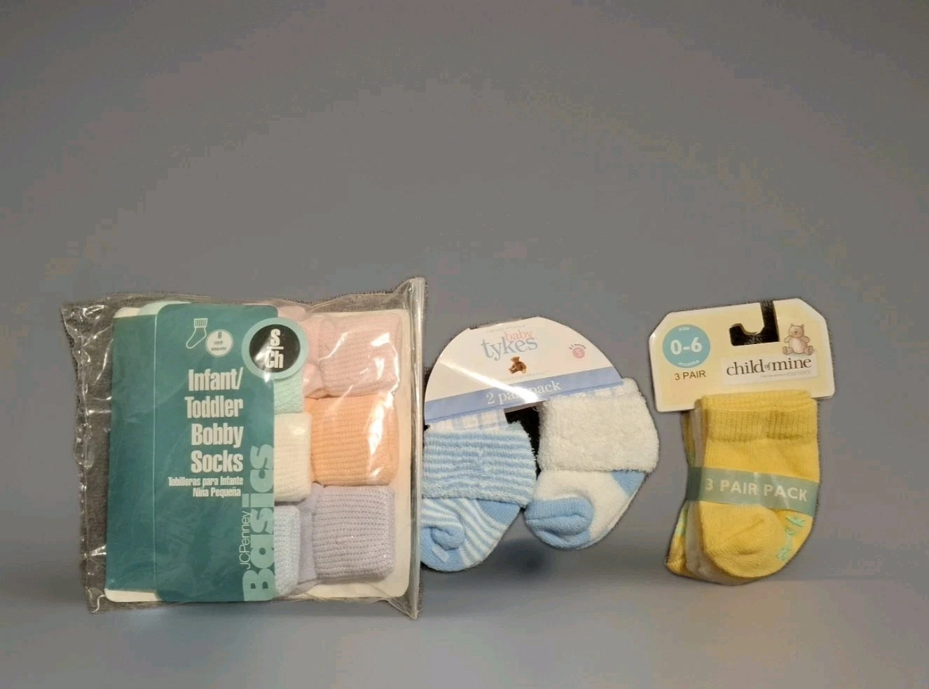 Baby Socks 0-6 Months Lot Of 3