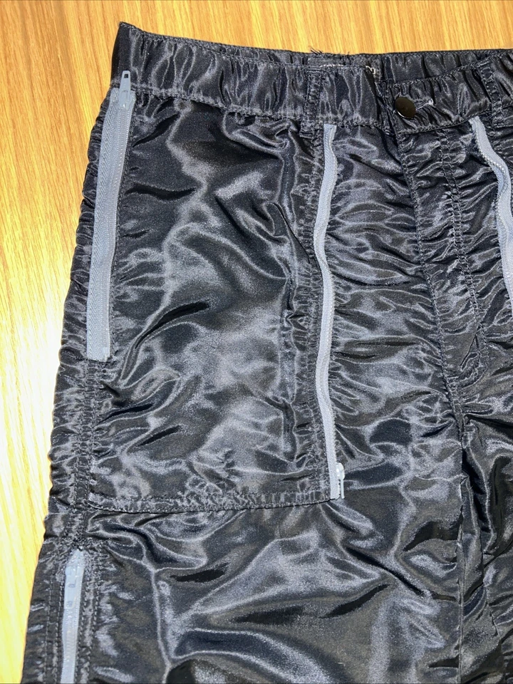 Vintage Bugle Boy Parachute Pants Size 29M (28x30) Countdown Black Zippers 80s - Image 3 of 4