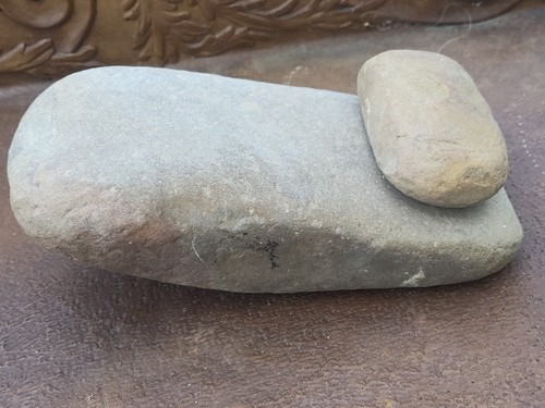 Indian Artifacts 9" Metate Mortar Mano Pre 1600 Native American