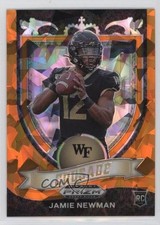 2021 Panini Prizm Draft Picks Crusade Orange Ice Prizm Jamie Newman #174 d4y