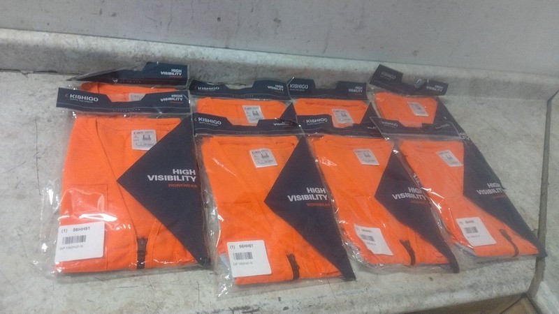 Kishigo GF182NZ-S 8 Pk Size S Men's Orange High Visibility Vest